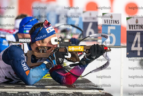 28.12.2021, xkvx, Biathlon WTC Ruhpolding 2021, v.l. Joscha Burkhalter (Switzerland) in aktion am Schiessstand / at the shooting range