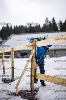 03.01.2022, xkvx, Biathlon IBU World Cup Oberhof, Preparations, v.l. Feature Praeperierung und Vorbereitungen / Preparations