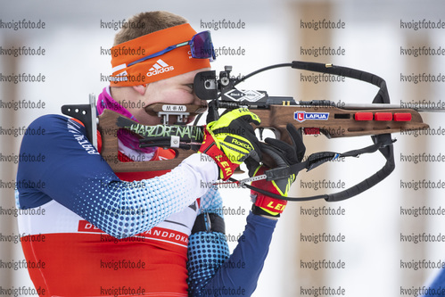 07.01.2022, xsoex, Biathlon Deutschlandpokal Notschrei, Sprint Men, v.l. Albert Engelmann (Germany)  / 