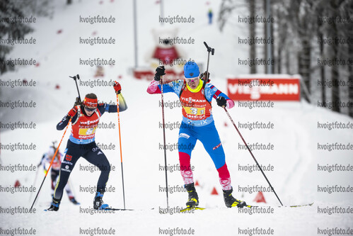 08.01.2022, xkvx, Biathlon IBU World Cup Oberhof, Mixed Relay, v.l. Irina Kazakevich (Russia) in aktion / in action competes