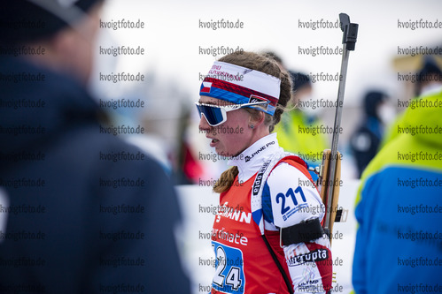 08.01.2022, xkvx, Biathlon IBU World Cup Oberhof, Mixed Relay, v.l. Jessica Jislova (Czech Republic) im Ziel / in the finish