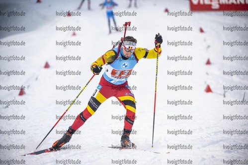 08.01.2022, xkvx, Biathlon IBU World Cup Oberhof, Single Mixed Relay, v.l. Florent Claude (Belgium) in aktion / in action competes