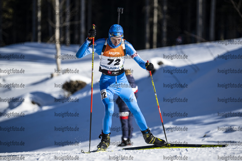 15.01.2022, xsoex, Biathlon IBU Junior Cup Pokljuka, Sprint Men, v.l. Vasileios Rosenlis (Greece) in aktion / in action competes