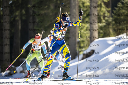 15.01.2022, xsoex, Biathlon IBU Junior Cup Pokljuka, Sprint Women, v.l. Liliia Steblyna (Ukraine) in aktion / in action competes