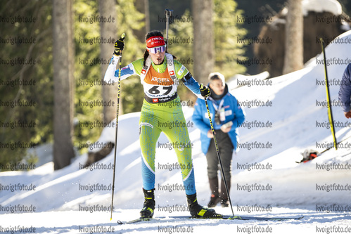 15.01.2022, xsoex, Biathlon IBU Junior Cup Pokljuka, Sprint Women, v.l. Viktorija Meznar (Slovenia) in aktion / in action competes
