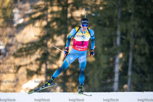 16.01.2022, xkvx, Biathlon IBU World Cup Ruhpolding, Pursuit Men, v.l. Quentin Fillon Maillet (France) in aktion / in action competes