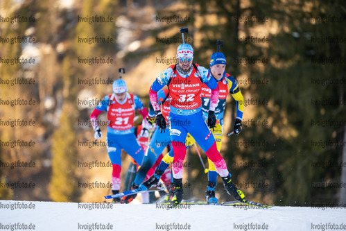 16.01.2022, xkvx, Biathlon IBU World Cup Ruhpolding, Pursuit Men, v.l. Alexandr Loginov (Russia) in aktion / in action competes