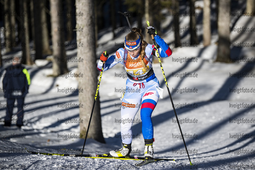 16.01.2022, xsoex, Biathlon IBU Junior Cup Pokljuka, Mixed Relay, v.l. Barbara Skacanova (Slovakia) in aktion / in action competes