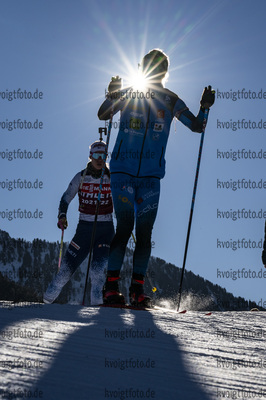19.01.2022, xkvx, Biathlon IBU World Cup Anterselva, Training Women and Men, v.l. Anais Chevalier-Bouchet (France) in aktion / in action competes