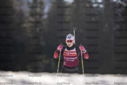 19.01.2022, xkvx, Biathlon IBU World Cup Anterselva, Training Women and Men, v.l. Emilie Aagheim Kalkenberg (Norway) in aktion / in action competes