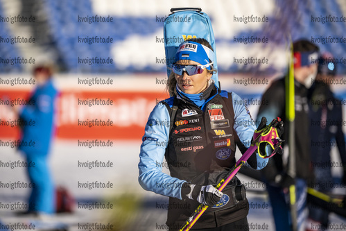 19.01.2022, xkvx, Biathlon IBU World Cup Anterselva, Training Women and Men, v.l. Regina Oja (Estonia) in aktion / in action competes