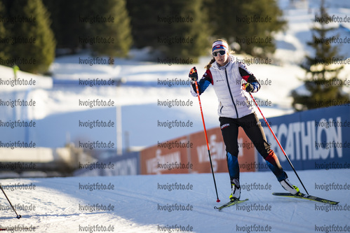 19.01.2022, xkvx, Biathlon IBU World Cup Anterselva, Training Women and Men, v.l. Jessica Jislova (Czech Republic) in aktion / in action competes