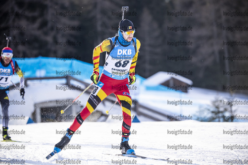 20.01.2022, xkvx, Biathlon IBU World Cup Anterselva, Individual Men, v.l. Cesar Beauvais (Belgium) in aktion / in action competes