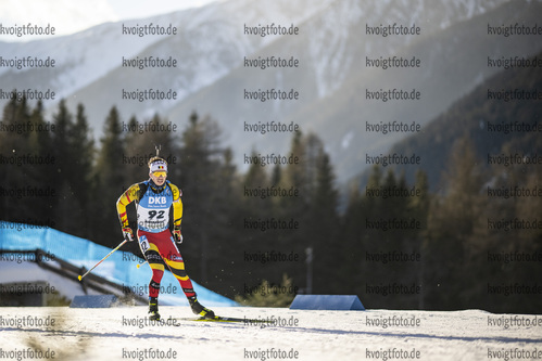 20.01.2022, xkvx, Biathlon IBU World Cup Anterselva, Individual Men, v.l. Tom Lahaye-Goffart (Belgium) in aktion / in action competes