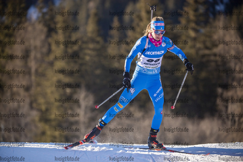 21.01.2022, xkvx, Biathlon IBU World Cup Anterselva, Individual Women, v.l. Michela Carrara (Italy) in aktion / in action competes