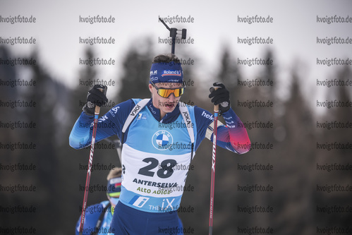 22.01.2022, xkvx, Biathlon IBU World Cup Anterselva, Mass Start Men, v.l. Niklas Hartweg (Switzerland) in aktion / in action competes