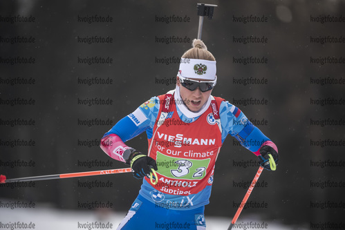22.01.2022, xkvx, Biathlon IBU World Cup Anterselva, Relay Women, v.l. Kristina Reztsova (Russia) in aktion / in action competes