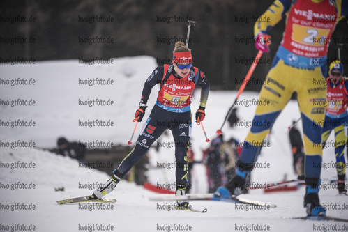 22.01.2022, xkvx, Biathlon IBU World Cup Anterselva, Relay Women, v.l. Janina Hettich (Germany) in aktion / in action competes