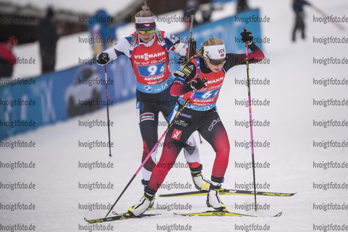 22.01.2022, xkvx, Biathlon IBU World Cup Anterselva, Relay Women, v.l. Ingrid Landmark Tandrevold (Norway) in aktion / in action competes
