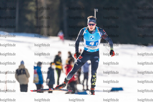 23.01.2022, xkvx, Biathlon IBU World Cup Anterselva, Relay Men, v.l. Lucas Fratzscher (Germany) in aktion / in action competes