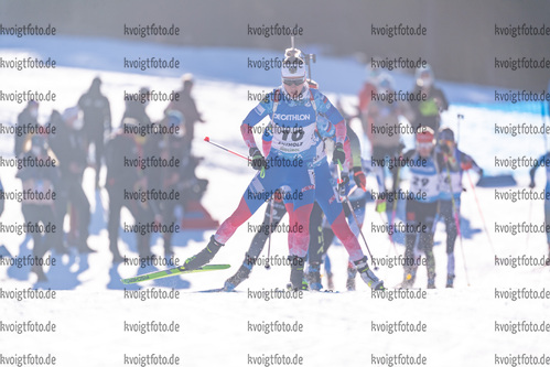 23.01.2022, xkvx, Biathlon IBU World Cup Anterselva, Mass Start Women, v.l. Kristina Reztsova (Russia) in aktion / in action competes