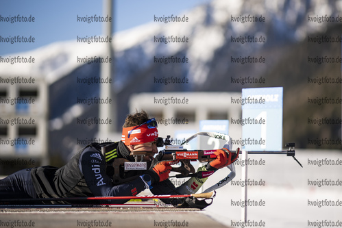 25.01.2022, xkvx, Biathlon Training Anterselva, v.l. Philipp Nawrath (Germany) in aktion am Schiessstand / at the shooting range