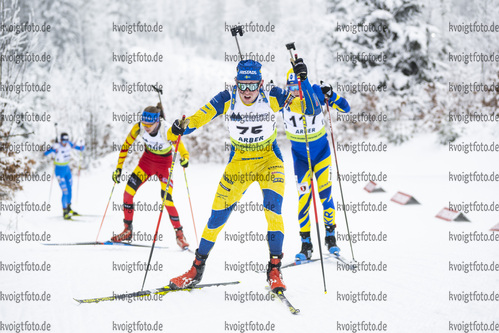 26.01.2022, xsoex, Biathlon IBU Open European Championships Arber, Individual Men, v.l. Emil Nykvist (Sweden), Andrii Orlyk (Ukraine)  / 