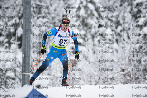 26.01.2022, xsoex, Biathlon IBU Open European Championships Arber, Individual Men, v.l. Republique Martin Bourgeois (France)  / 