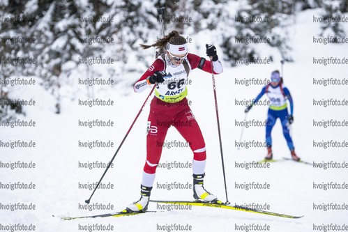 28.01.2022, xsoex, Biathlon IBU Open European Championships Arber, Sprint Women, v.l. Inese Golubeva (Latvia)  / 