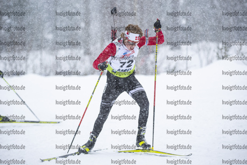 28.01.2022, xsoex, Biathlon IBU Open European Championships Arber, Sprint Men, v.l. Joachim Weel Rosbo (Denmark)  / 