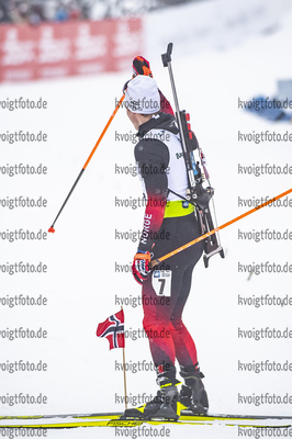 29.01.2022, xsoex, Biathlon IBU Open European Championships Arber, Pursuit Men, v.l. Sverre Dahlen Aspenes (Norway)  / 