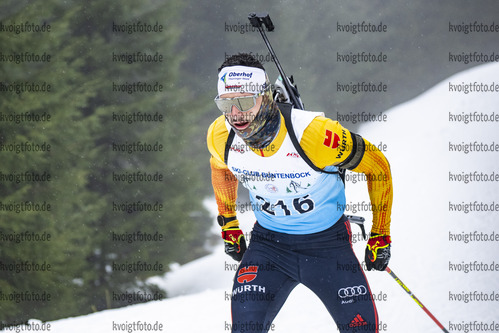 04.02.2021, xsoex, Biathlon Deutschlandpokal Clausthal-Zellerfeld, v.l. Hendrik Rudolph (Germany)  / 