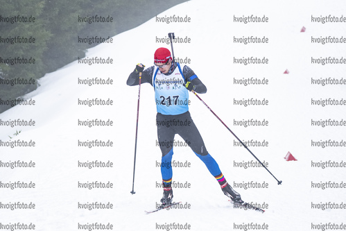 04.02.2021, xsoex, Biathlon Deutschlandpokal Clausthal-Zellerfeld, v.l. Hans Koellner (Germany)  / 
