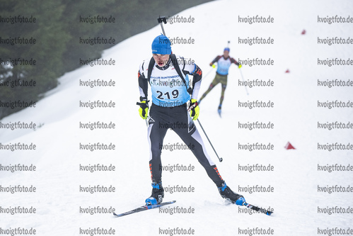 04.02.2021, xsoex, Biathlon Deutschlandpokal Clausthal-Zellerfeld, v.l. Moritz Goetschel (Germany)  / 