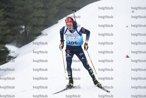 04.02.2021, xsoex, Biathlon Deutschlandpokal Clausthal-Zellerfeld, v.l. Frederik Madersbacher (Germany)  / 