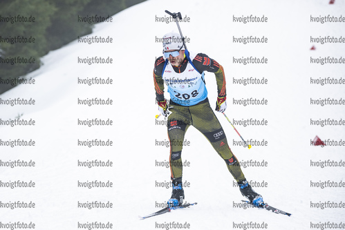 04.02.2021, xsoex, Biathlon Deutschlandpokal Clausthal-Zellerfeld, v.l. Johan Werner (Germany)  / 