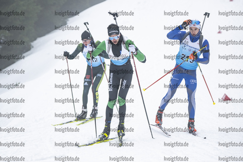 04.02.2021, xsoex, Biathlon Deutschlandpokal Clausthal-Zellerfeld, v.l. Moritz Dettenkofer (Germany), Jonas Hartmann (Germany)  / 