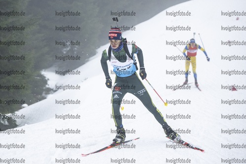04.02.2021, xsoex, Biathlon Deutschlandpokal Clausthal-Zellerfeld, v.l. Joe Benedict Bretschneider (Germany)  / 