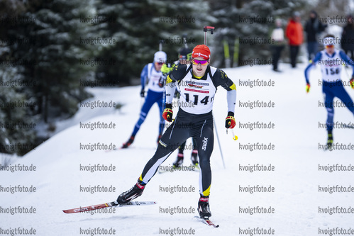 05.02.2021, xsoex, Biathlon Deutschlandpokal Clausthal-Zellerfeld, v.l. Elias Asal (Germany)  / 