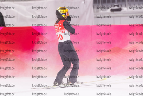 Zhangjiakou, China, 05.02.22: Katharina Althaus (Germany) in aktion beim Skisprung der Damen waehrend den Olympischen Winterspielen 2022 in Peking am 05. Februar 2022 in Zhangjiakou. (Foto von Kevin Voigt / VOIGT)

Zhangjiakou, China, 05.02.22: Katharina Althaus (Germany) in action competes during the women´s ski jumping at the Olympic Winter Games 2022 on February 05, 2022 in Zhangjiakou. (Photo by Kevin Voigt / VOIGT)