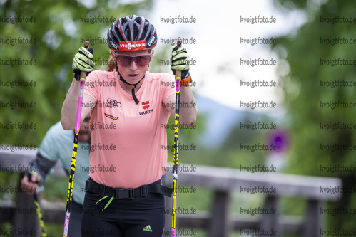 Ruhpolding, Deutschland, 24.05.22: Franziska Hildebrand (Germany) in aktion waehrend des Training am 24. Februar 2022 in Ruhpolding. (Foto von Kevin Voigt / VOIGT)

Ruhpolding, Germany, 24.05.22: Franziska Hildebrand (Germany) in action competes during the training at the May 24, 2022 in Ruhpolding. (Photo by Kevin Voigt / VOIGT)
