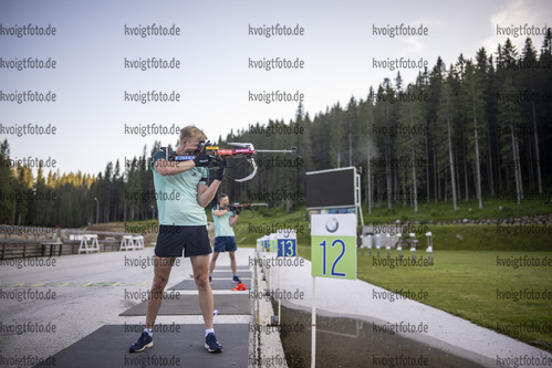 Pokljuka, Slowenien, 30.06.22: Roman Rees (Germany) in aktion am Schiessstand waehrend des Training am 30. June  2022 in Pokljuka. (Foto von Kevin Voigt / VOIGT)

Pokljuka, Slovenia, 30.06.22: Roman Rees (Germany) at the shooting range during the training at the June 30, 2022 in Pokljuka. (Photo by Kevin Voigt / VOIGT)