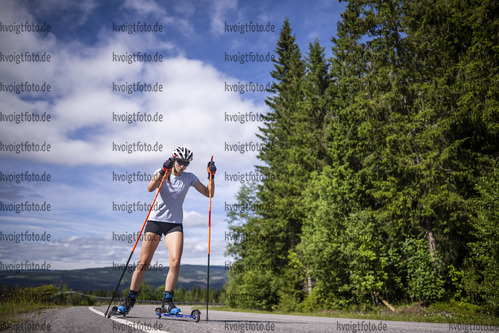 Lillehammer, Norwegen, 08.07.22: Vanessa Voigt (Germany) in aktion waehrend des Training am 08. July  2022 in Lillehammer. (Foto von Kevin Voigt / VOIGT)

Lillehammer, Norway, 08.07.22: Vanessa Voigt (Germany) in action competes during the training at the July 08, 2022 in Lillehammer. (Photo by Kevin Voigt / VOIGT)