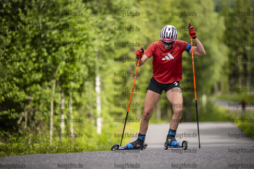 Lillehammer, Norwegen, 16.07.22: Vanessa Voigt (Germany) in aktion waehrend des Training am 16. July  2022 in Lillehammer. (Foto von Kevin Voigt / VOIGT)

Lillehammer, Norway, 16.07.22: Vanessa Voigt (Germany) in action competes during the training at the July 16, 2022 in Lillehammer. (Photo by Kevin Voigt / VOIGT)
