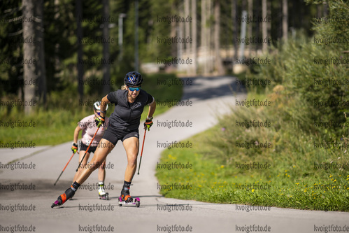 Obertilliach, Oesterreich, 12.08.22: Franziska Preuss (Germany) in aktion waehrend des Training am 12. August 2022 in Obertilliach. (Foto von Kevin Voigt / VOIGT)

Obertilliach, Austria, 12.08.22: Franziska Preuss (Germany) in action competes during the training at the August 12, 2022 in Obertilliach. (Photo by Kevin Voigt / VOIGT)