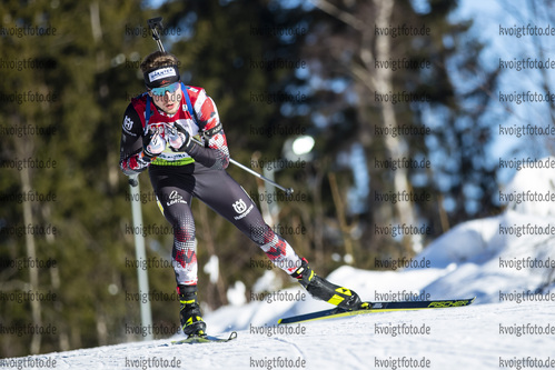 31.01.2021, xtwx, Biathlon IBU European Championships Duszniki Zdroj, Mixed Staffel, v.l. Magnus Oberhauser (Austria) in Aktion / in action competes