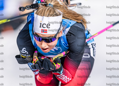 11.12.2020, xadex, Biathlon IBU Weltcup Hochfilzen, Sprint Damen, v.l. Ingrid Landmark Tandrevold (NOR)  / 

Copyright: EXPA/Adelsberger via VOIGT Fotografie