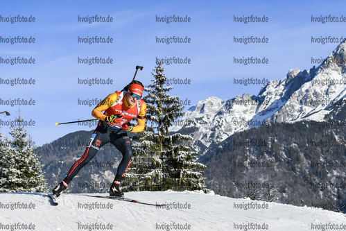 11.12.2020, xadex, Biathlon IBU Weltcup Hochfilzen, Sprint Herren, v.l. v.l. Benedikt Doll (GER)  / 

Copyright: EXPA/Adelsberger via VOIGT Fotografie