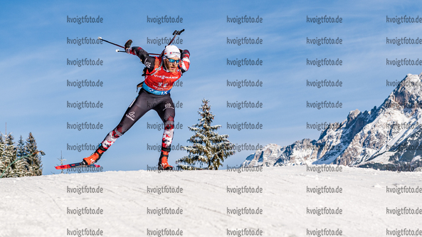 11.12.2020, xadex, Biathlon IBU Weltcup Hochfilzen, Sprint Herren, v.l. Simon Eder (AUT)  / 

Copyright: EXPA/Adelsberger via VOIGT Fotografie