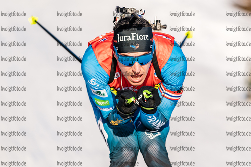 11.12.2020, xadex, Biathlon IBU Weltcup Hochfilzen, Sprint Herren, v.l. Quentin Fillon Maillet (FRA)  / 

Copyright: EXPA/Adelsberger via VOIGT Fotografie